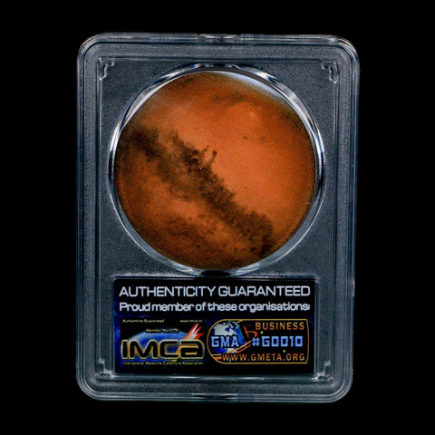 Mars Rock Martian Meteorite Amgala 001 Shergottite Olivine-Phyric COA And Display - Fossil Age Minerals