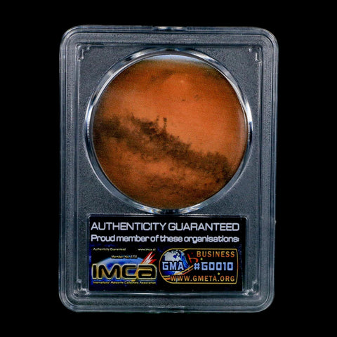 Mars Rock Martian Meteorite Amgala 001 Shergottite Olivine-Phyric COA And Display - Fossil Age Minerals