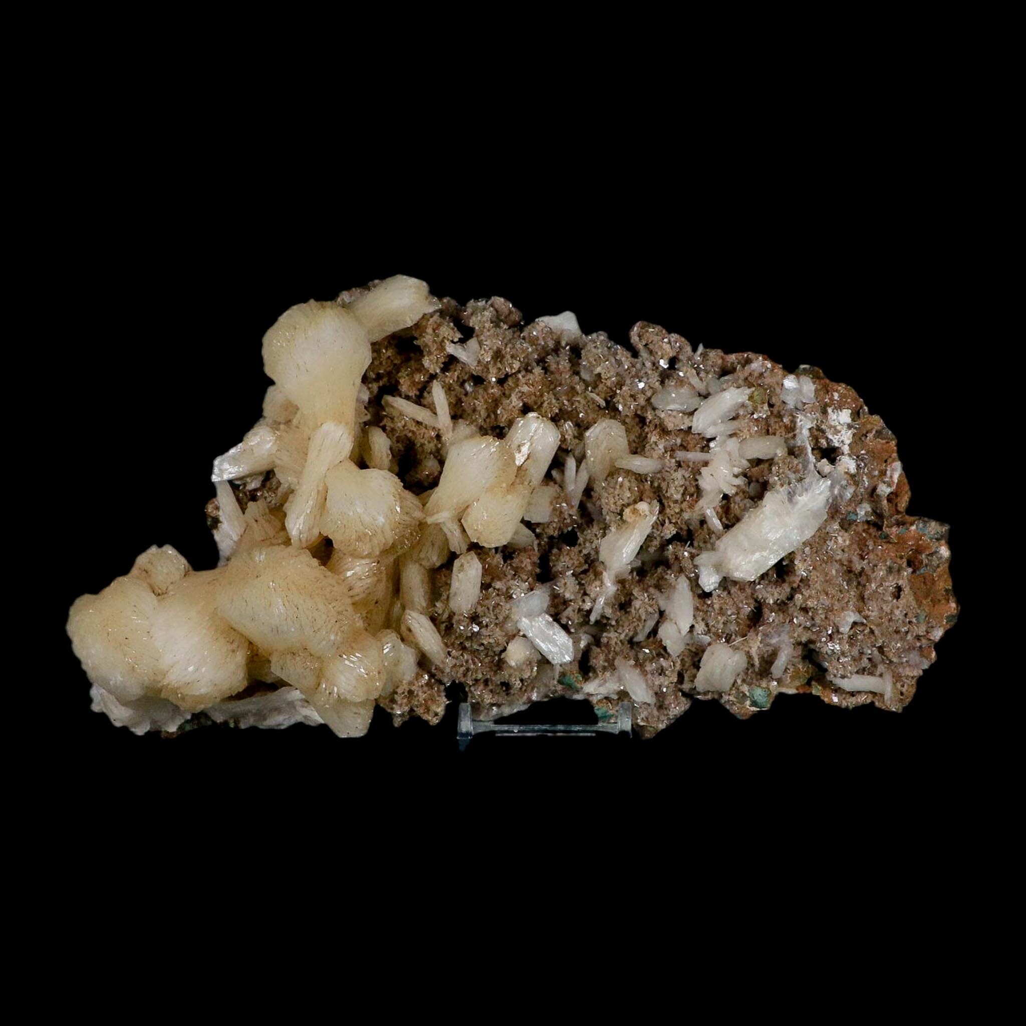 8.9" Stilbite and Apophyllite Crystal Cluster On Matrix Mineral Specimen Jalgaon India