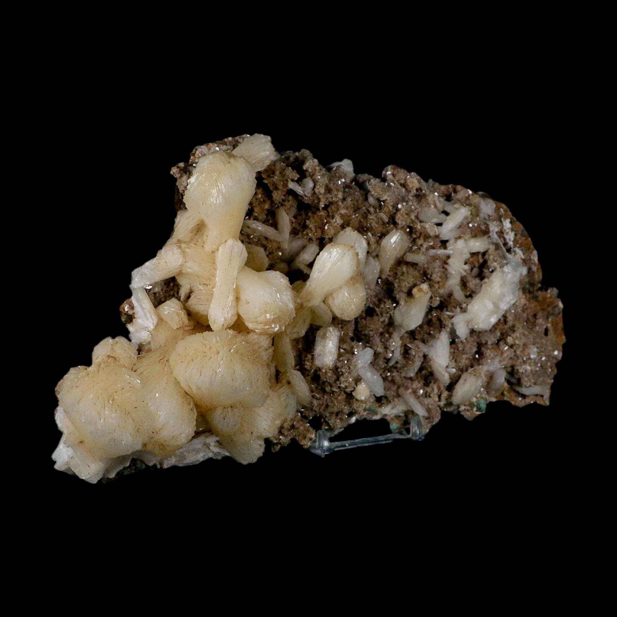 8.9" Stilbite and Apophyllite Crystal Cluster On Matrix Mineral Specimen Jalgaon India