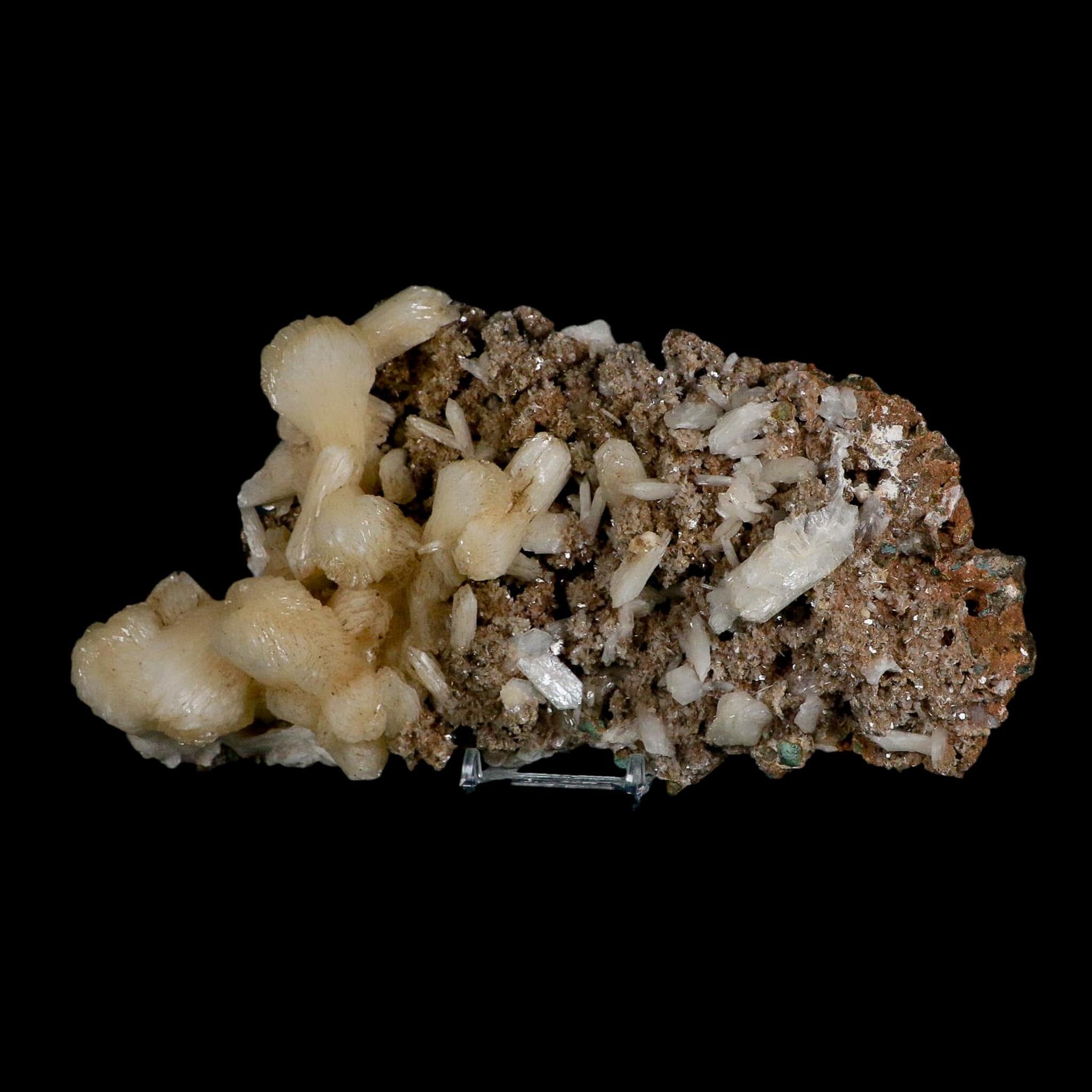 8.9" Stilbite and Apophyllite Crystal Cluster On Matrix Mineral Specimen Jalgaon India