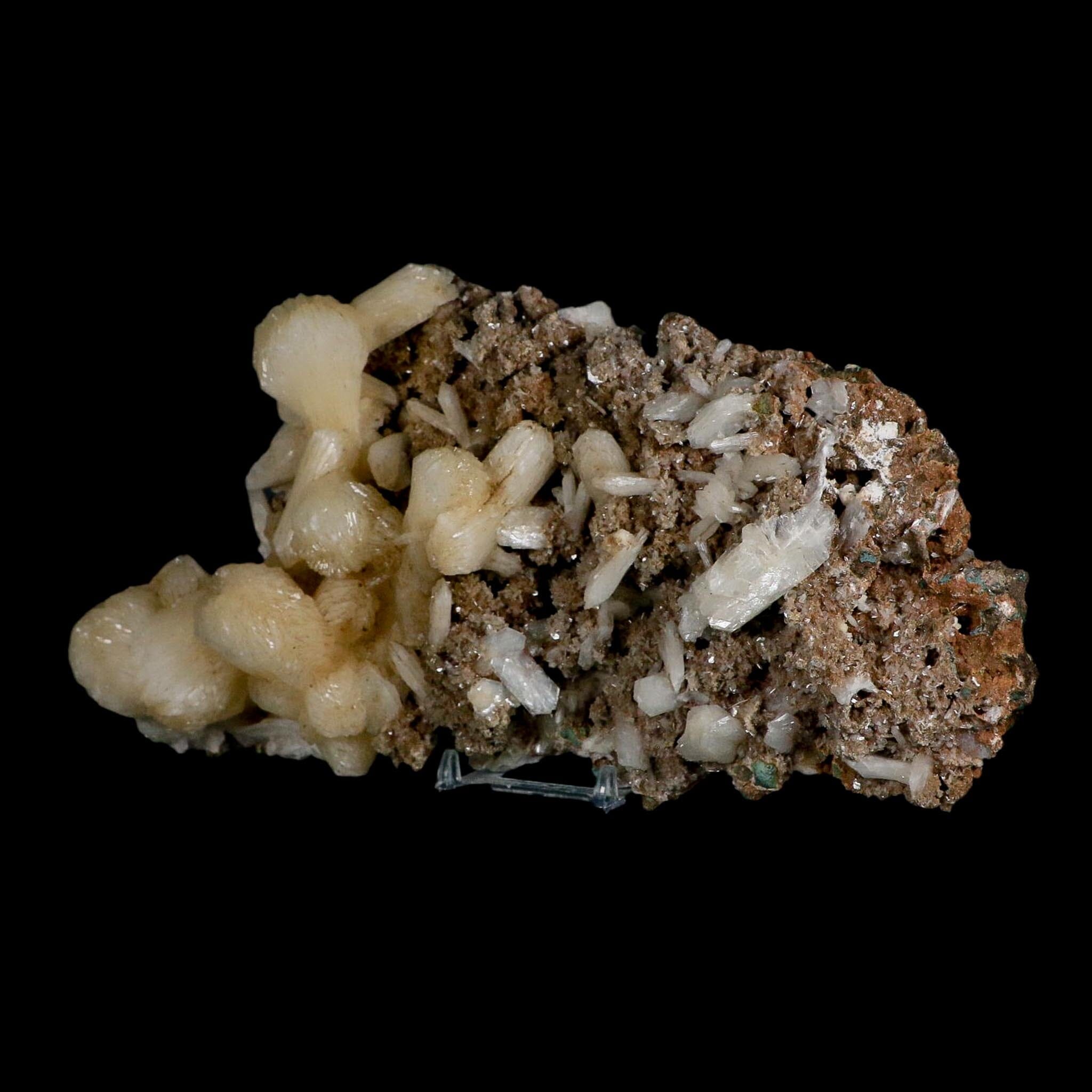 8.9" Stilbite and Apophyllite Crystal Cluster On Matrix Mineral Specimen Jalgaon India