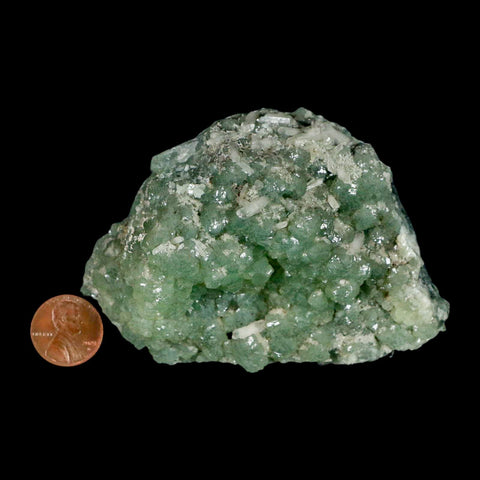 3.6" Rough Green Prehnite Crystal Mineral Specimen Location Imilchil, Morocco - Fossil Age Minerals