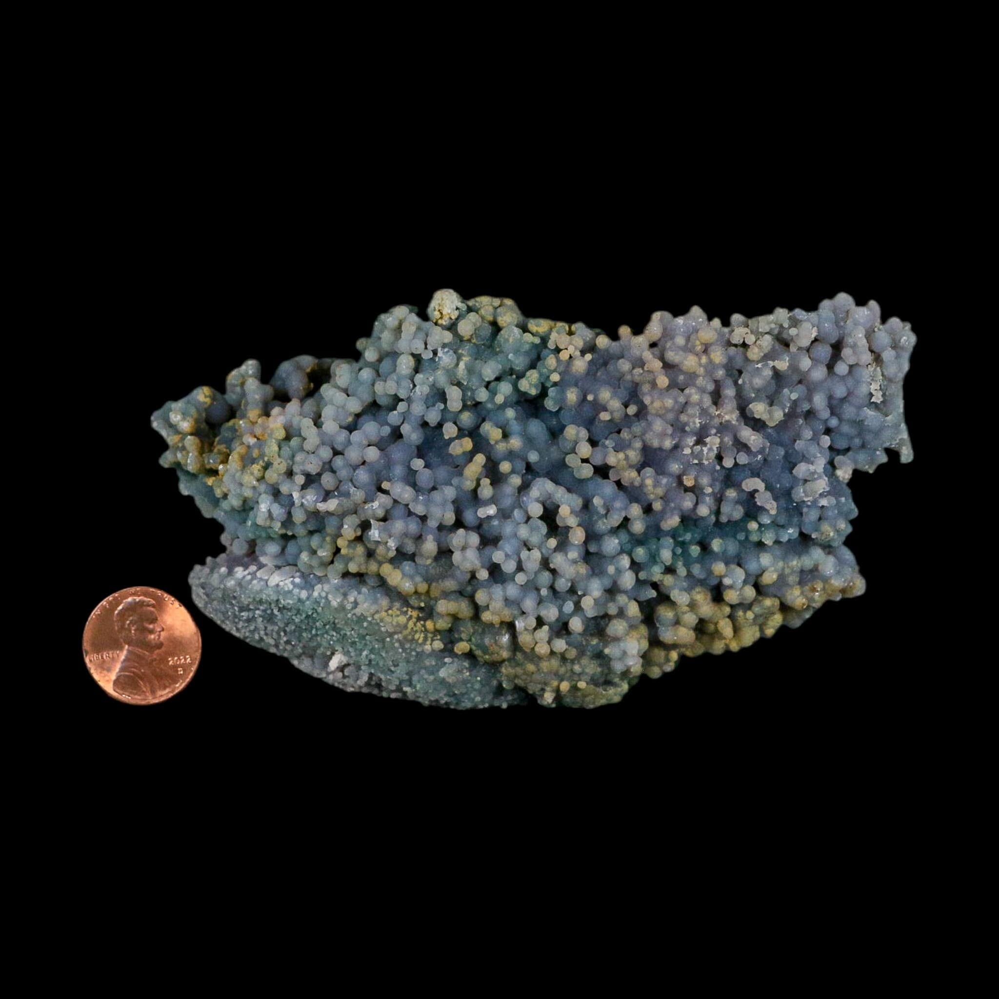 4.7" Purple And Green Grape Agate Botryoidal Crystal Cluster Mineral Sulawesi Island