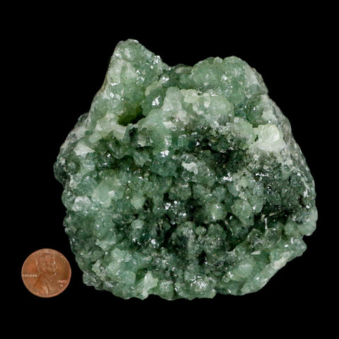 4.2" Rough Green Prehnite Crystal Mineral Specimen Location Imilchil, Morocco - Fossil Age Minerals