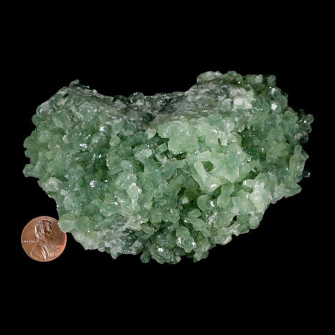 4.8" Rough Green Prehnite Crystal Mineral Specimen Location Imilchil, Morocco - Fossil Age Minerals