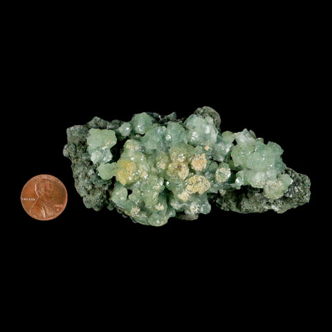 4" Rough Green Prehnite Crystal Mineral Specimen Location Imilchil, Morocco - Fossil Age Minerals