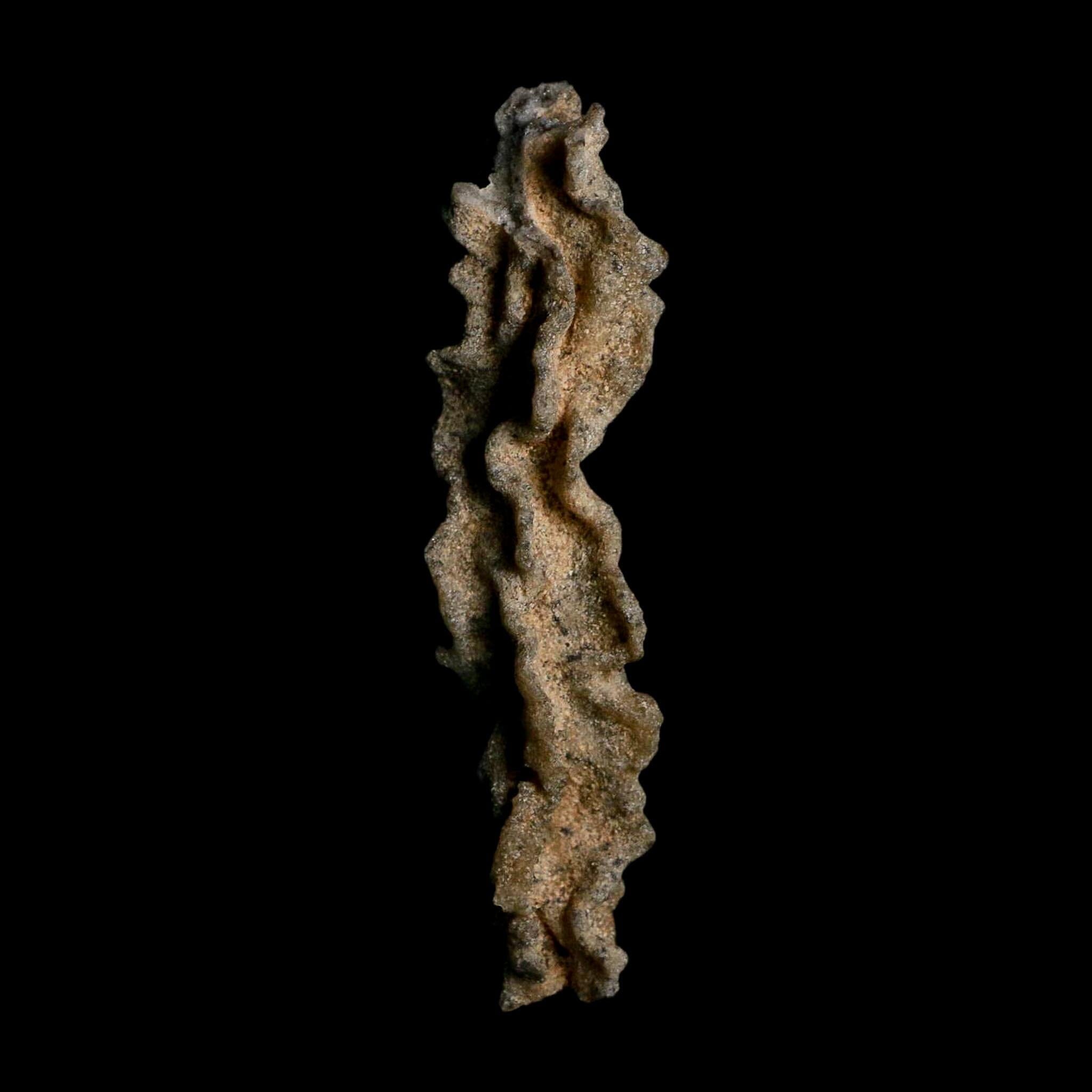 3.7" Fulgurite Petrified Lightning Strike Glass Sahara Desert Algeria - Fossil Age Minerals