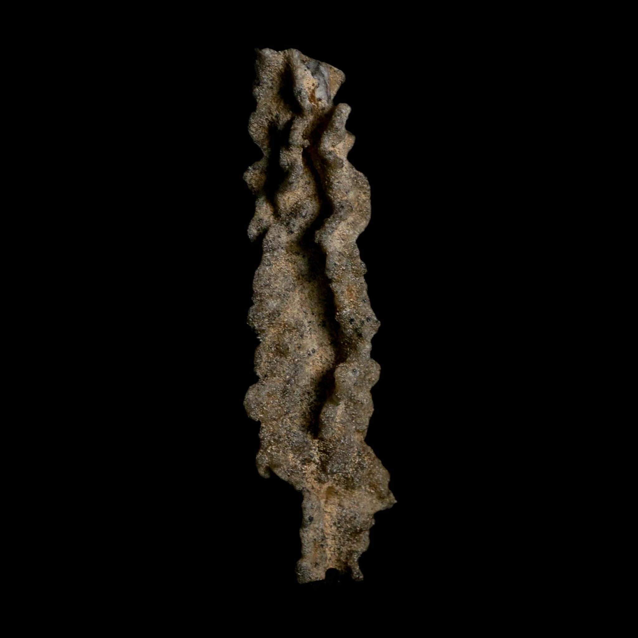 3.7" Fulgurite Petrified Lightning Strike Glass Sahara Desert Algeria - Fossil Age Minerals