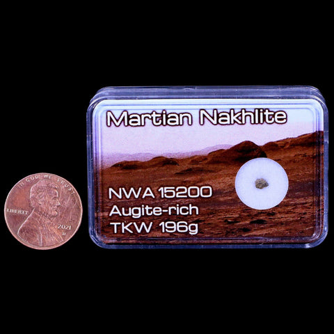 Mars Rock Mars Meteorite Martian Nakhite Northwest Africa NWA 15200 Morocco - Fossil Age Minerals