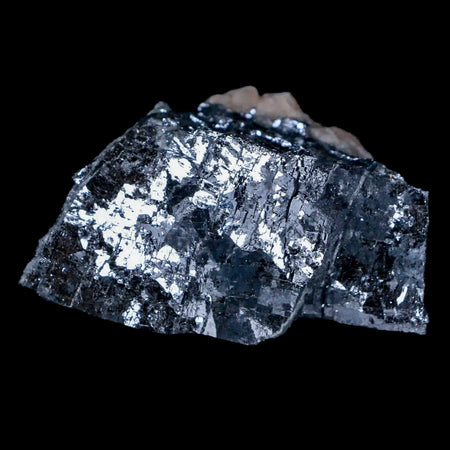 2.1" Rough Natural Silver Metallic Galena Crystal Mineral Mibladen Morocco