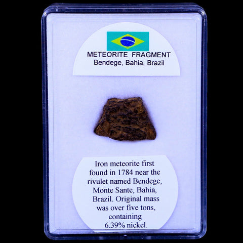 Bendege Meteorite Specimen Riker Display Bendege Bahia Brazil 4.1 Grams - Fossil Age Minerals