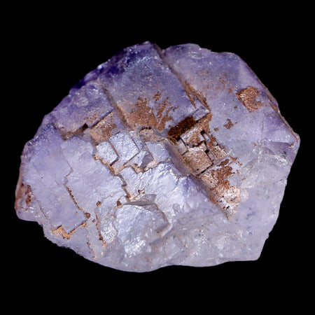 1.8" Purple Fluorite Crystal Clear Cluster Mineral Specimen Taourirt Morocco