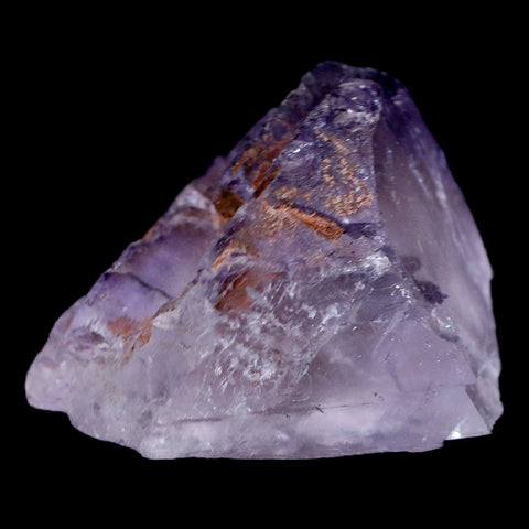 1.8" Purple Fluorite Crystal Clear Cluster Mineral Specimen Taourirt Morocco - Fossil Age Minerals
