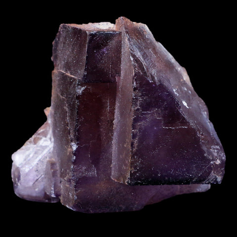2.5" Purple Fluorite Crystal Cube Cluster Mineral Specimen Taourirt Morocco - Fossil Age Minerals