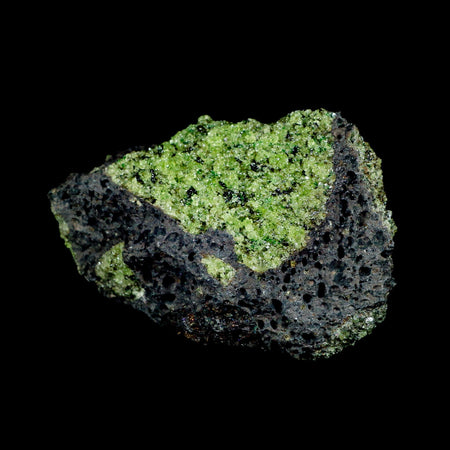 XL 4.6" Natural Emerald Peridot Crystal Minerals On Volcanic Rock Gila, Arizona