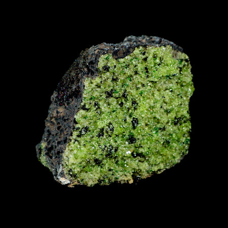 XL 3.4" Natural Emerald Peridot Crystal Minerals On Volcanic Rock Gila, Arizona