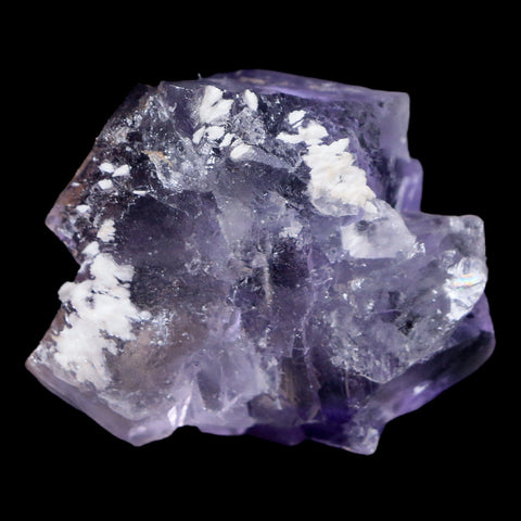1.5" Purple Fluorite Crystal Cubes Cluster Mineral Specimen Taourirt Morocco - Fossil Age Minerals
