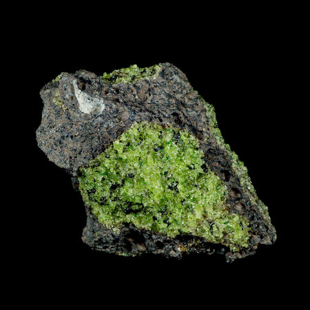 XL 4.4" Natural Emerald Peridot Crystal Minerals On Volcanic Rock Gila, Arizona