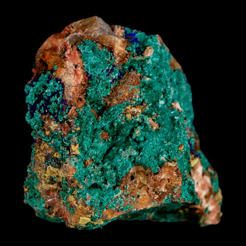 2.2" Azurite Crystals & Malachite On Matrix Colorful Mineral Specimen Morocco - Fossil Age Minerals