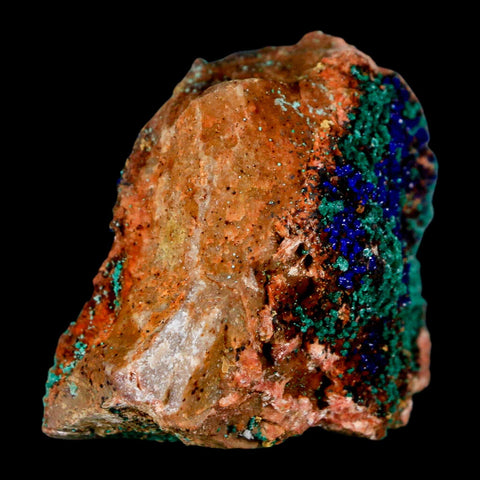 2.2" Azurite Crystals & Malachite On Matrix Colorful Mineral Specimen Morocco - Fossil Age Minerals