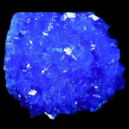 2.2" Electric Blue Chalcanthite Mineral Crystal Specimen Location Poland Sokolowski
