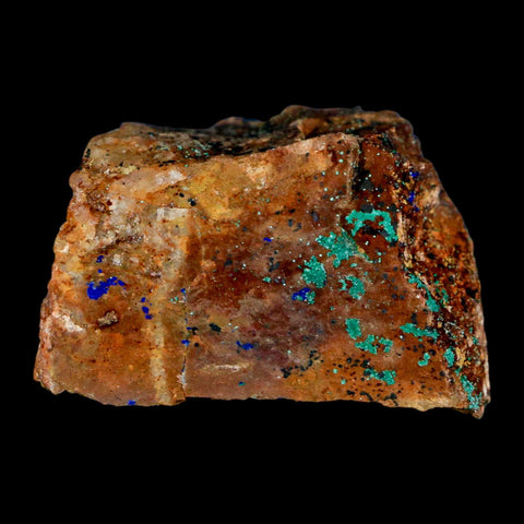 2" Azurite Crystals & Malachite On Matrix Colorful Mineral Specimen Morocco - Fossil Age Minerals