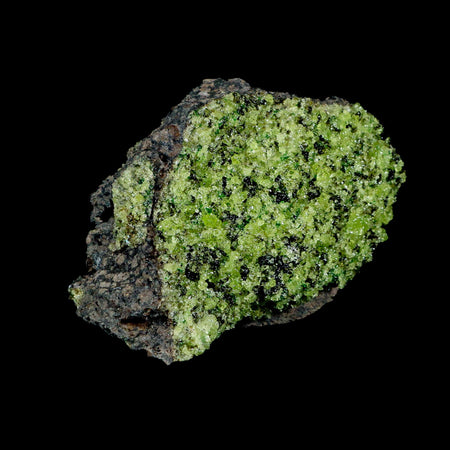 XL 4.2" Natural Emerald Peridot Crystal Minerals On Volcanic Rock Gila, Arizona