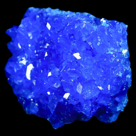 2" Electric Blue Chalcanthite Mineral Crystal Specimen Location Poland Sokolowski - Fossil Age Minerals
