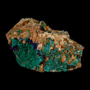 3.2" Azurite Crystals & Malachite On Matrix Colorful Mineral Specimen Morocco