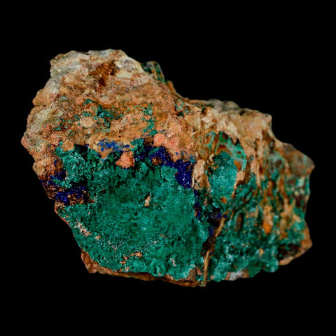3.2" Azurite Crystals & Malachite On Matrix Colorful Mineral Specimen Morocco - Fossil Age Minerals