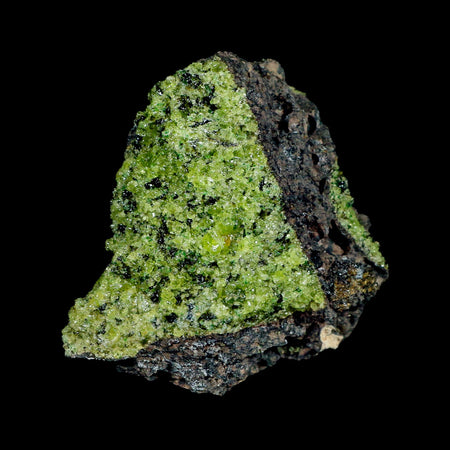 XL 3.6" Natural Emerald Peridot Crystal Minerals On Volcanic Rock Gila, Arizona