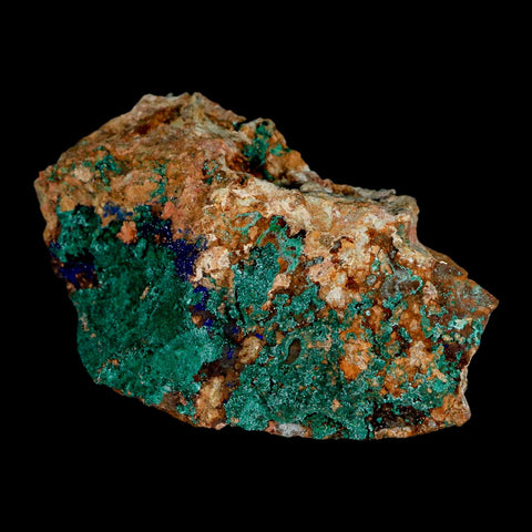 3.2" Azurite Crystals & Malachite On Matrix Colorful Mineral Specimen Morocco - Fossil Age Minerals