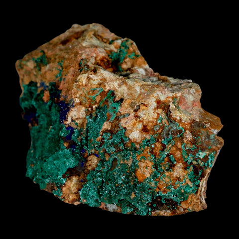 3.2" Azurite Crystals & Malachite On Matrix Colorful Mineral Specimen Morocco - Fossil Age Minerals