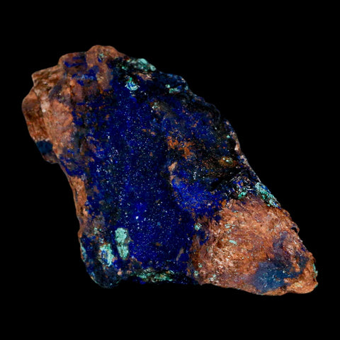 2.7" Azurite Crystals & Malachite On Matrix Colorful Mineral Specimen Morocco