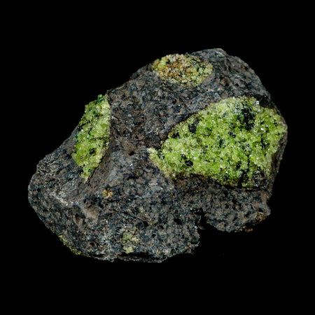 XL 4.1" Natural Emerald Peridot Crystal Minerals On Volcanic Rock Gila, Arizona