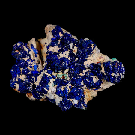 3.4" Dark Blue Azurite Cube Crystals On Matrix Colorful Mineral Specimen Morocco