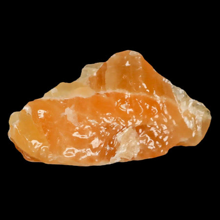 3.7" Natural Rough Orange Calcite Crystal Mineral Specimen Nuevo Leon Mexico