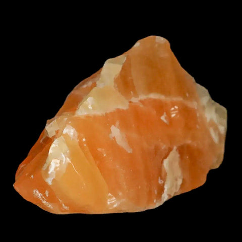 3.7" Natural Rough Orange Calcite Crystal Mineral Specimen Nuevo Leon Mexico - Fossil Age Minerals