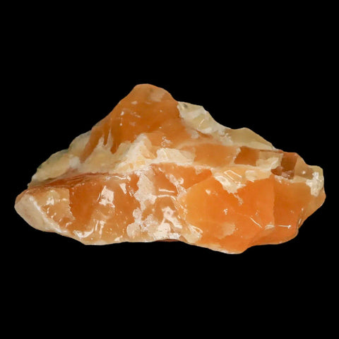 3.7" Natural Rough Orange Calcite Crystal Mineral Specimen Nuevo Leon Mexico - Fossil Age Minerals
