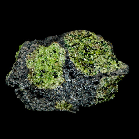 XL 4.5" Natural Emerald Peridot Crystal Minerals On Volcanic Rock Gila, Arizona - Fossil Age Minerals