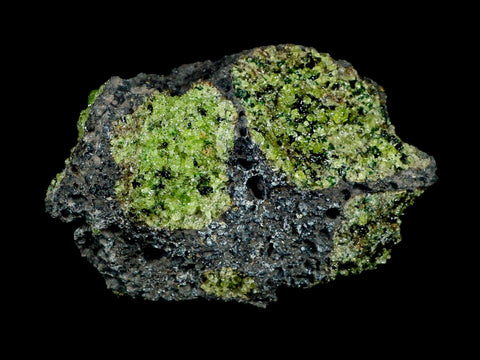 XL 4.5" Natural Emerald Peridot Crystal Minerals On Volcanic Rock Gila, Arizona - Fossil Age Minerals