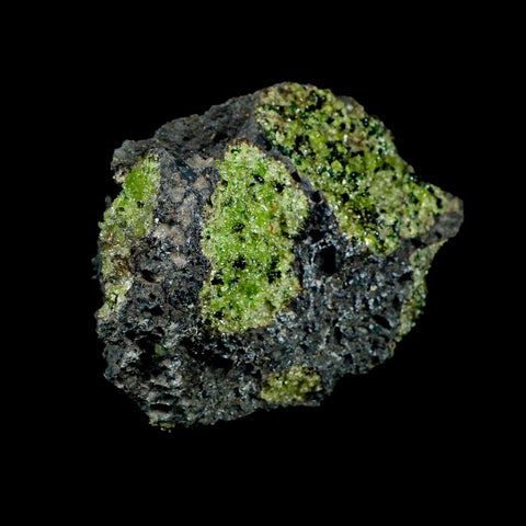 XL 4.5" Natural Emerald Peridot Crystal Minerals On Volcanic Rock Gila, Arizona - Fossil Age Minerals