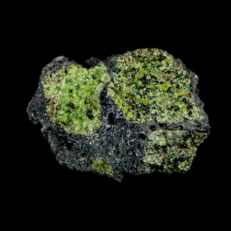 XL 4.5" Natural Emerald Peridot Crystal Minerals On Volcanic Rock Gila, Arizona