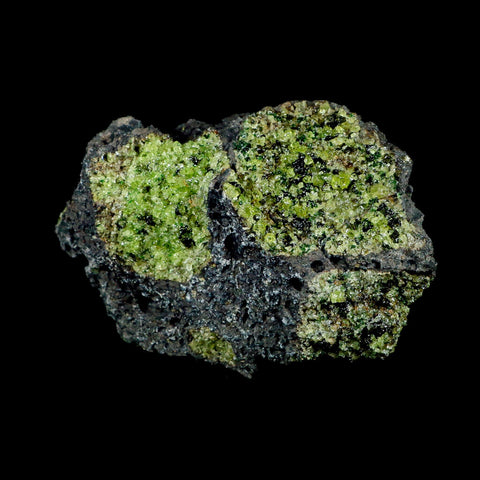 XL 4.5" Natural Emerald Peridot Crystal Minerals On Volcanic Rock Gila, Arizona - Fossil Age Minerals