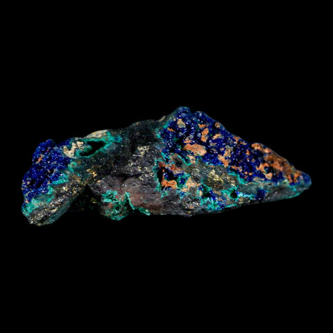 2.6" Azurite Crystals & Malachite On Matrix Colorful Mineral Specimen Morocco - Fossil Age Minerals