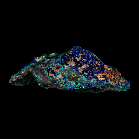 2.6" Azurite Crystals & Malachite On Matrix Colorful Mineral Specimen Morocco - Fossil Age Minerals