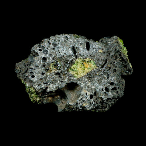 XL 4.5" Natural Emerald Peridot Crystal Minerals On Volcanic Rock Gila, Arizona - Fossil Age Minerals