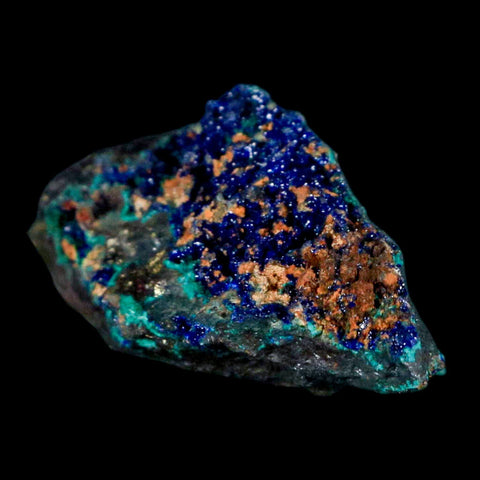 2.6" Azurite Crystals & Malachite On Matrix Colorful Mineral Specimen Morocco - Fossil Age Minerals