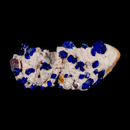 1.8" Dark Blue Azurite Cube Crystals On Matrix Colorful Mineral Specimen Morocco